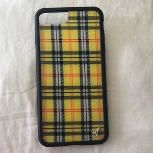 Yellow Plaid Wildflower Phone Case